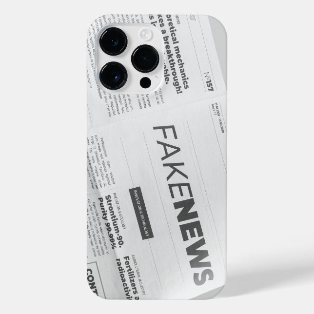 Funda Para iPhone Protective Case for iPhone 14 pro with "Fake News" (Reverso)
