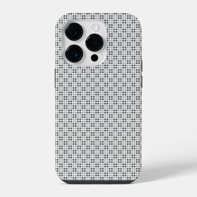 Funda Para iPhone Protector de iPhone blanco con cuadros pequeños (Reverso )