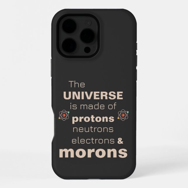 Funda Para iPhone Protones Neutrones Electrones & Tontos (Reverso )