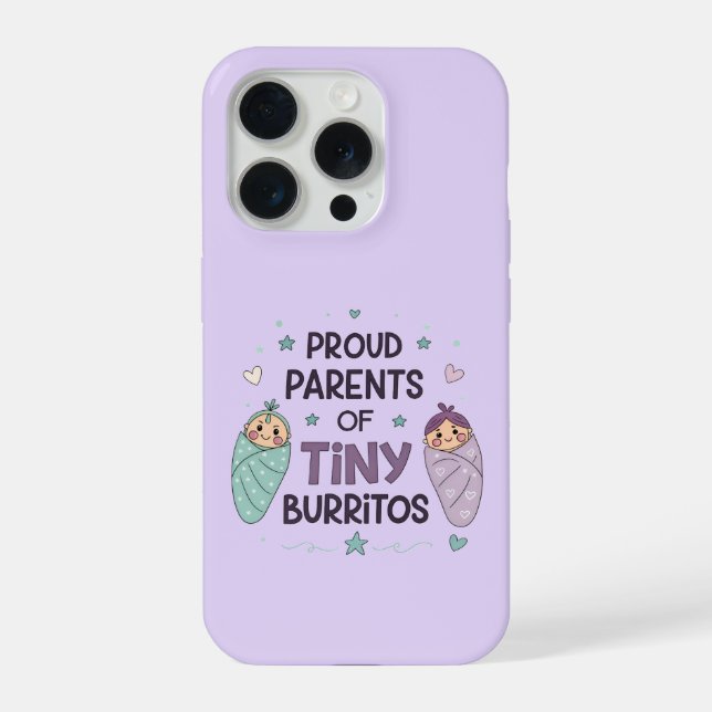 Funda Para iPhone Proud Parents of Tiny Burritos Art (Reverso )