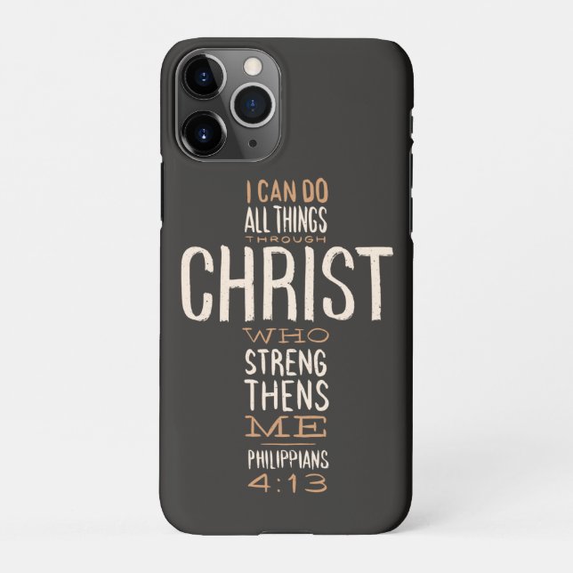 Funda Para iPhone Puedo Hacer Todas Las Cosas A Través Del Verso De  (Reverso)