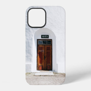 FUNDA PARA iPhone 12 PUERTA DE MADERA DE 1852 CERRADA DURANTE EL DÍA