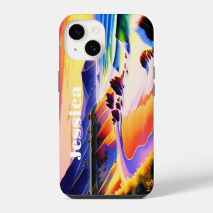Funda Para iPhone 14 Puesta de sol en la costa de California personaliz