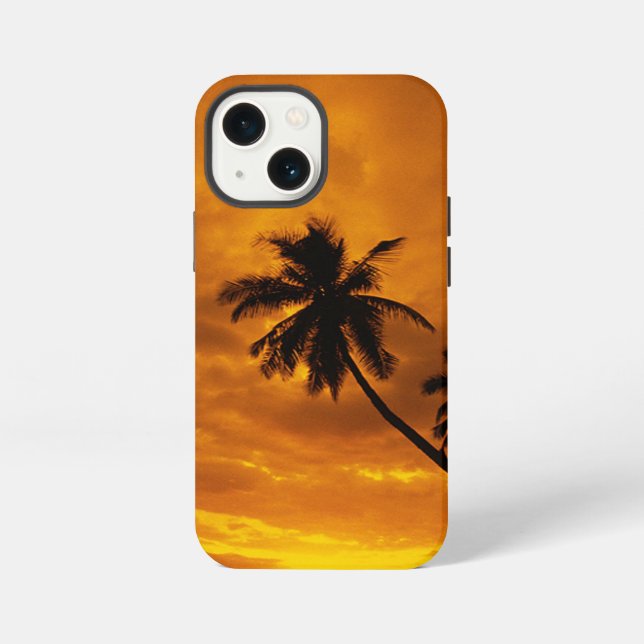 Funda Para iPhone Puesta de sol en la isla (Reverso )