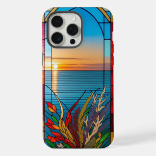 Puesta de sol sobre una costa rocosa