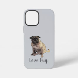 Funda Para iPhone 12 Mini Pug de amor