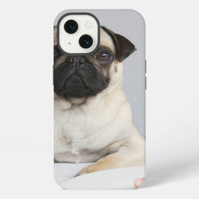 Funda Para iPhone Pug de cumpleaños (Reverso )