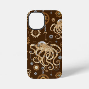 Funda Para iPhone 12 Mini Pulpo Steampunk Retro Fantasía Mecánica
