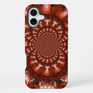 Funda Para iPhone 16 Plus Pulso Carmesí Lengua Caleidoscopio Arte Abstract