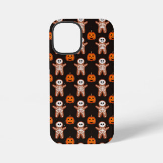 Funda Para iPhone 12 Mini Pumpkins and Skeleton Gingerbread Halloween Design