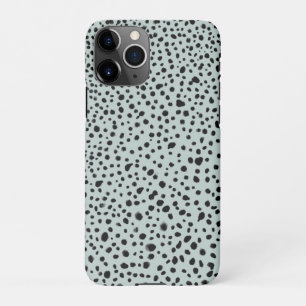 Funda Para iPhone 11Pro Punto pintado moderno, tinta azul gris