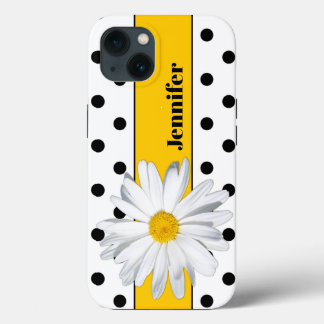 Puntos de Polka en blanco y negro, estuche para iP