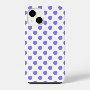 Funda Para iPhone 14 Puntos de polka periwinkle