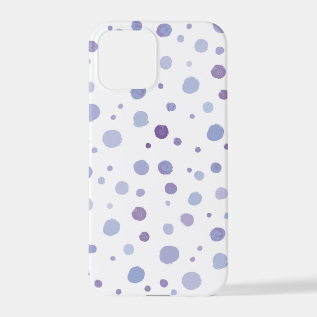 Funda Para iPhone puntos de polka pintados a mano (Reverso )