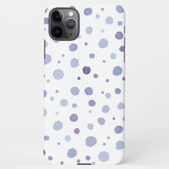 Funda Para iPhone puntos de polka pintados a mano (Reverso)