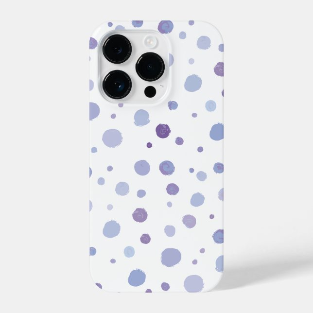 Funda Para iPhone puntos de polka pintados a mano (Reverso )