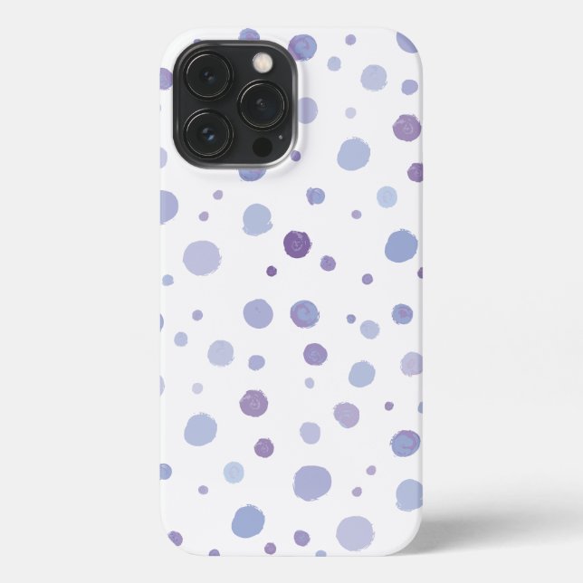 Funda Para iPhone puntos de polka pintados a mano (Reverso )