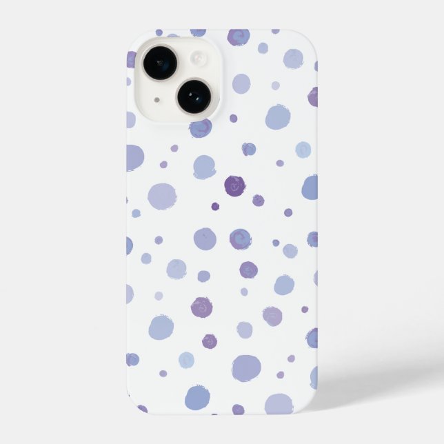 Funda Para iPhone puntos de polka pintados a mano (Reverso )