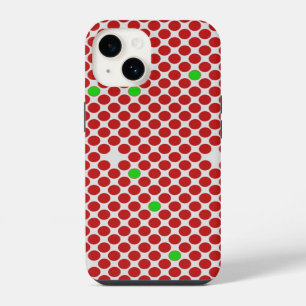 Funda Para iPhone 14 Puntos Diagonal Patrón gráfico Rojo Blanco Verde