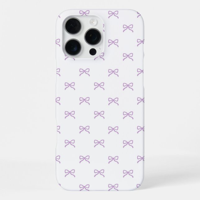 Funda Para iPhone Purple Bow Pattern Coquette Girly Spring Summer (Reverso )