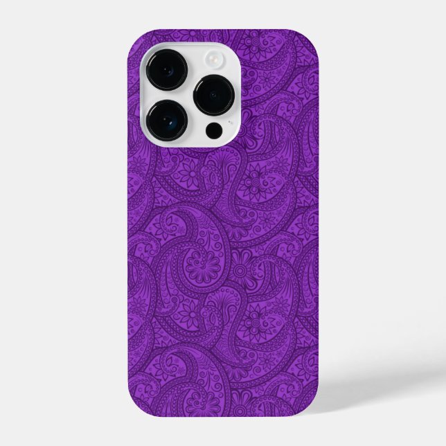 Funda Para iPhone Purple Paisley (Reverso )