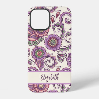 Funda Para iPhone 12 Purple Paisley
