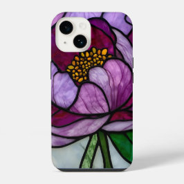 Funda Para iPhone 14 Purple Peony Stained