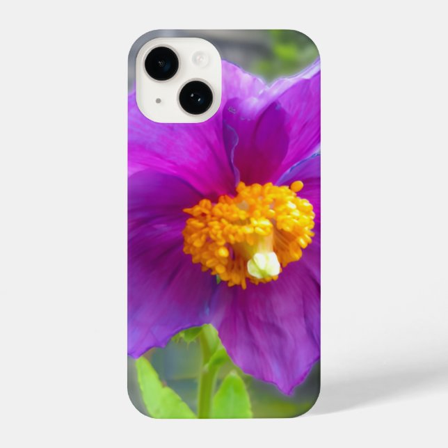 Funda Para iPhone Purple poppy phone cover (Reverso )