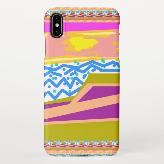 Funda Para iPhone Purple Yacht Blue Waves  (Reverso)