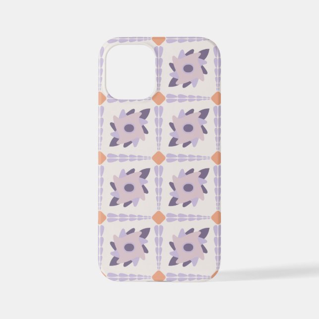 Funda Para iPhone Púrpura pastel de tejas coloridas (Reverso )