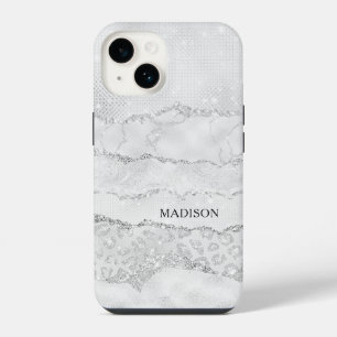 Funda Para iPhone 14 Purpurina de espuma blanca