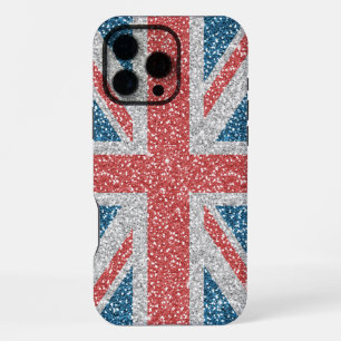 Funda Para iPhone 16 Pro Max purpurina de imitación de la bandera de Jack de la