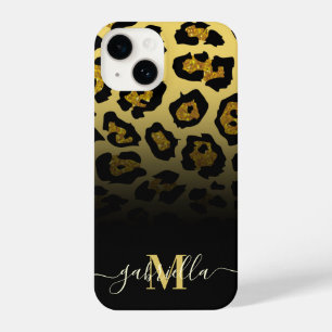 Funda Para iPhone 14 Purpurina Leopard Print