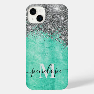 Funda Para iPhone 14 Plus Purpurina plateado y Metalizado