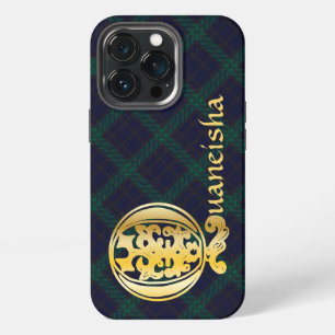 Funda Para iPhone 13 Pro Q mayúscula decorativa botánica medieval