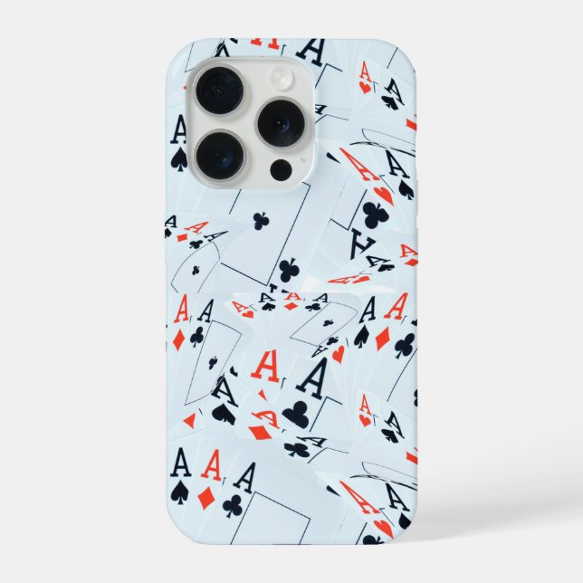Funda Para iPhone Quad Aces Poker Cards Pattern, (Reverso )