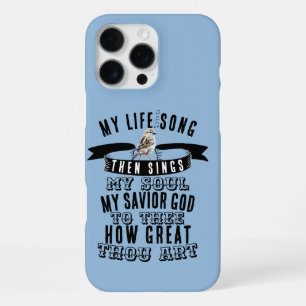Funda Para iPhone 16 Pro Max Qué Grande Eres Hymnal Cute Sparrow Bird