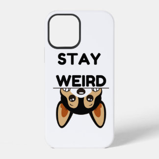Funda Para iPhone 12 Quédate raro divertido perro Boston Terrier carica