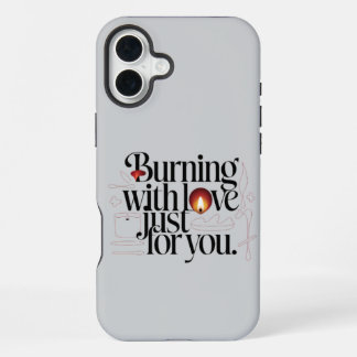 Funda Para iPhone 16 Plus Quemando con amor sólo por ti - Vela elegante