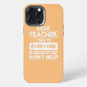 Funda Para iPhone 13 Pro Max Querido maestro hablo con todos divertido de vuelt
