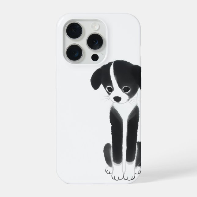 Funda Para iPhone Quiet Companion – Zen Ink Puppy (Reverso )