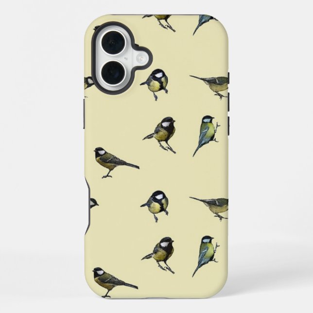 Funda Para iPhone Quirky Bird Pattern Beige (Reverso )