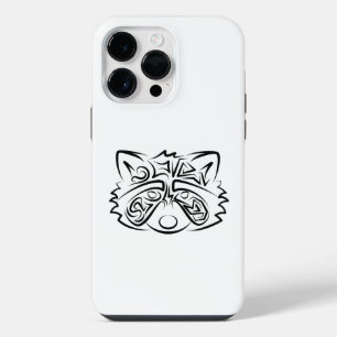 Funda Para iPhone 14 Pro Max Racco tribal blanco y negro
