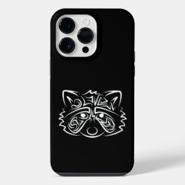 Funda Para iPhone 14 Pro Max Racco tribal blanco y negro