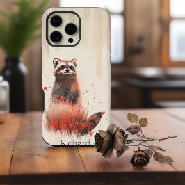 Funda Para iPhone 16 Pro Max Raccoon En Los Bosques