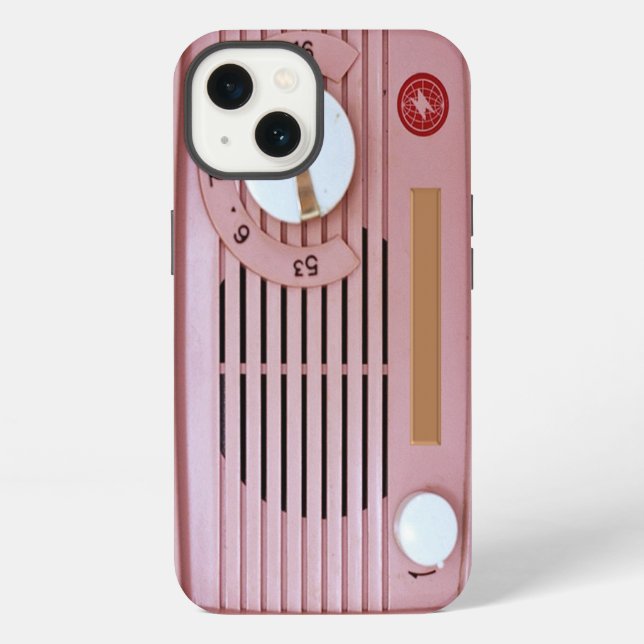 Funda Para iPhone Radio Antiguo Rosa  (Reverso )