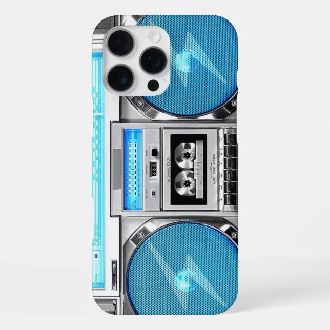 Funda Para iPhone Radiocasete azul (Reverso )