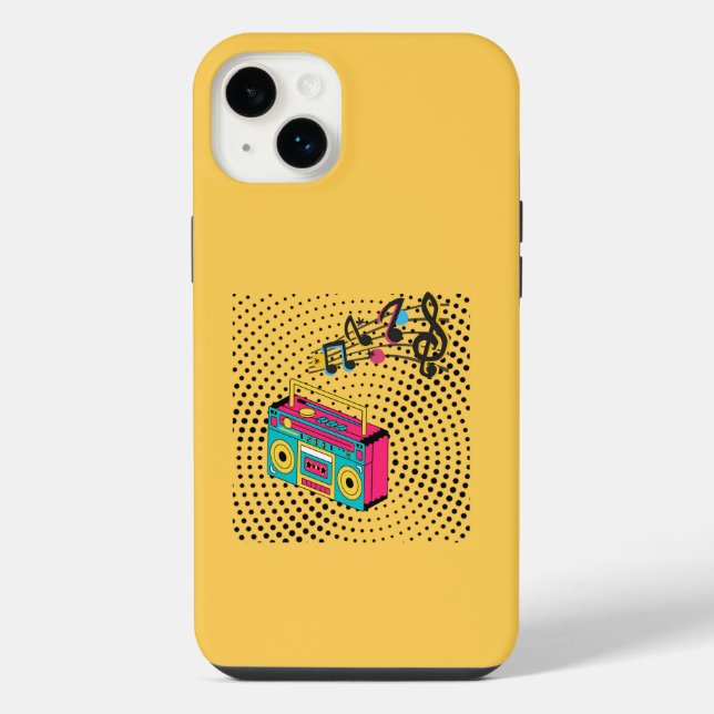 Funda Para iPhone Radiocasete retro. (Reverso)