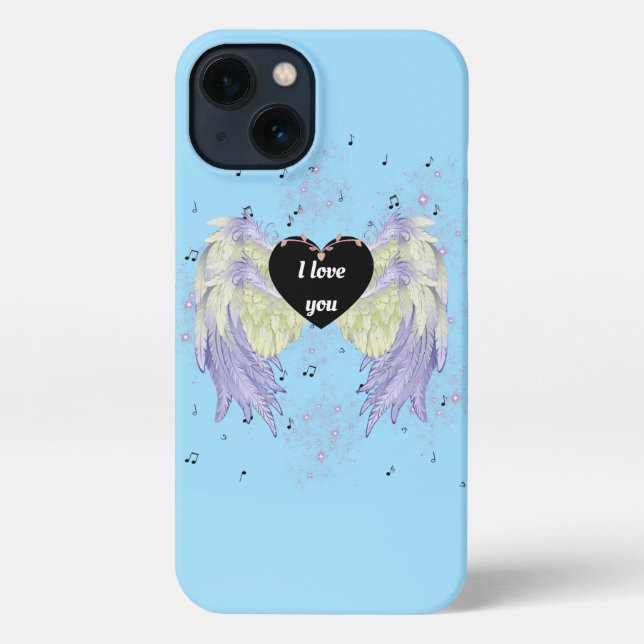 Funda Para iPhone Rainbow angel wings (Reverso )