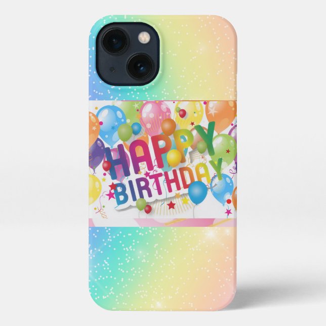 Funda Para iPhone Rainbow Birthday Balloon Phone Case ("Birthday Vibes, right in your hand")
